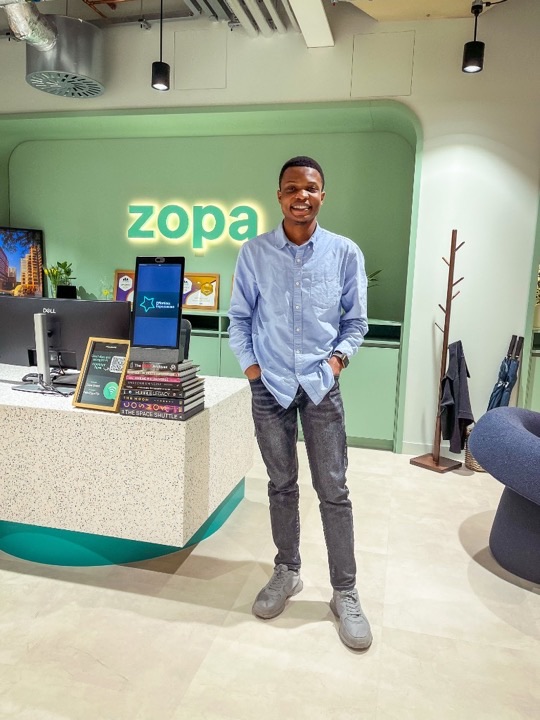 Emmanuel Umo at Zopa office