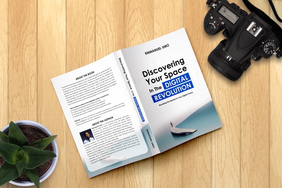 3D mockup of Discovering Your Space in the Digital Revolution by Emmanuel Umo