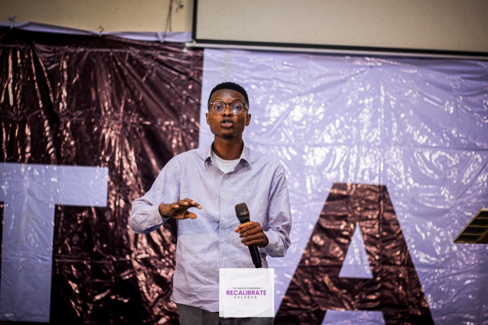 Emmanuel Umo speaking at FEMMfluence Africa